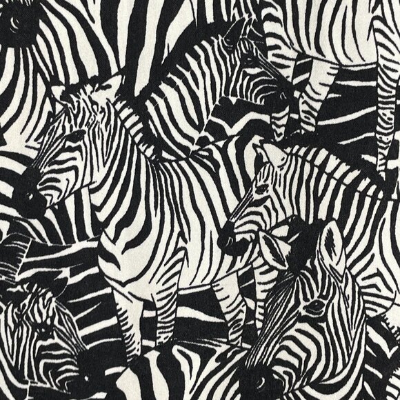 Banana Republic Womens Large Zebra Print Black White Pajama Set - Picture 12 of 13